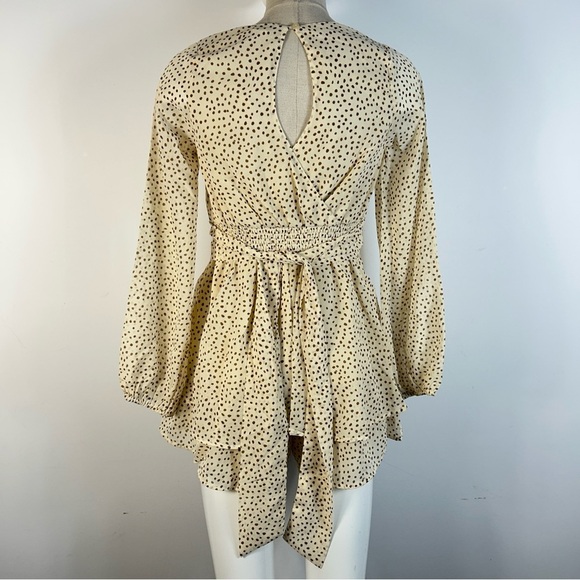Japna Cream Polka Dot Romper S - Picture 3 of 10